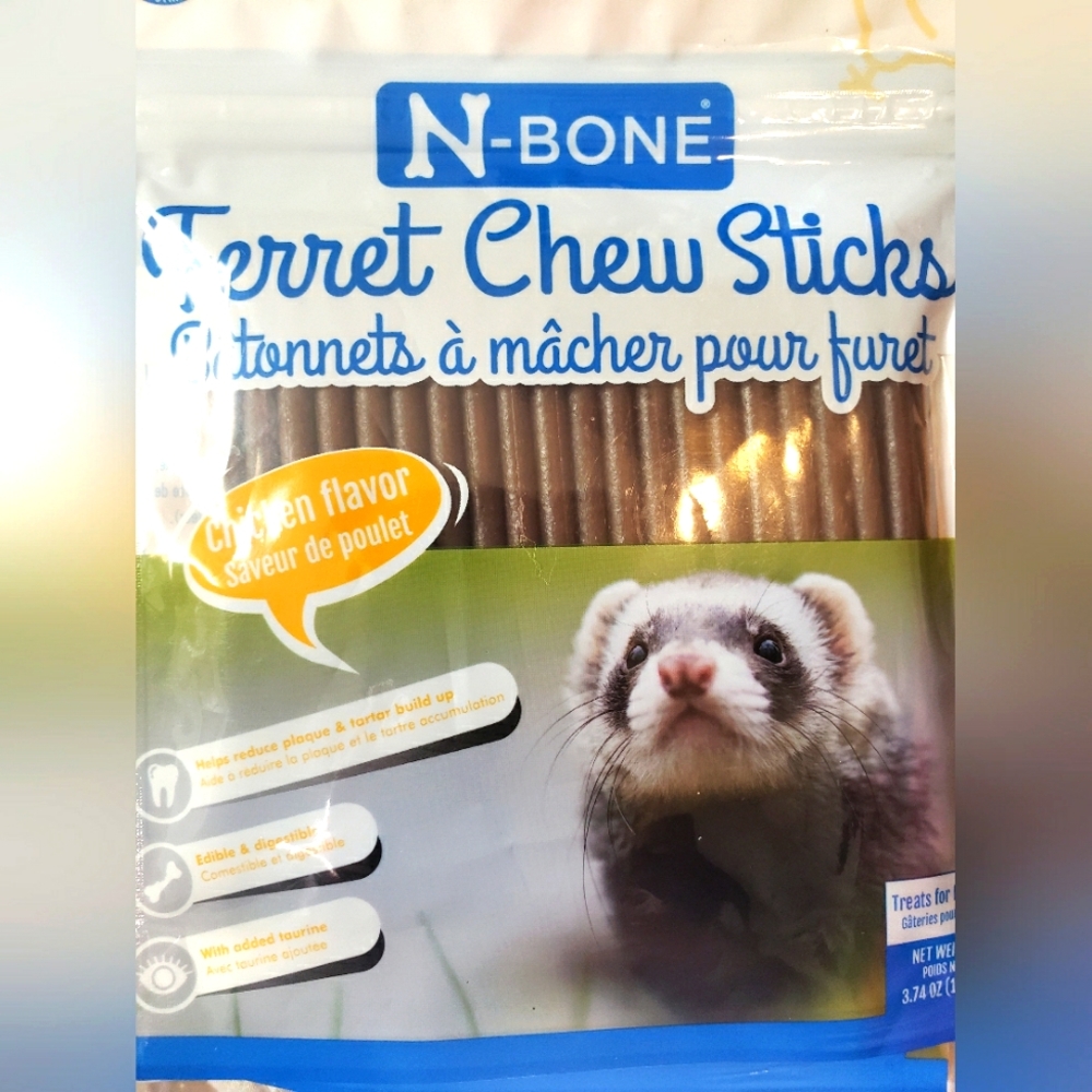 N- Bone Ferret Chew Sticks Chicken Flavor 3.74-oz Bag Lot Of 2
